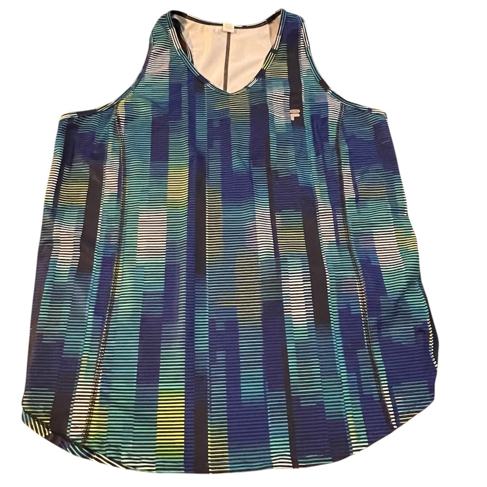 Fila Multicolor Striped Athletic Tank Top - XL